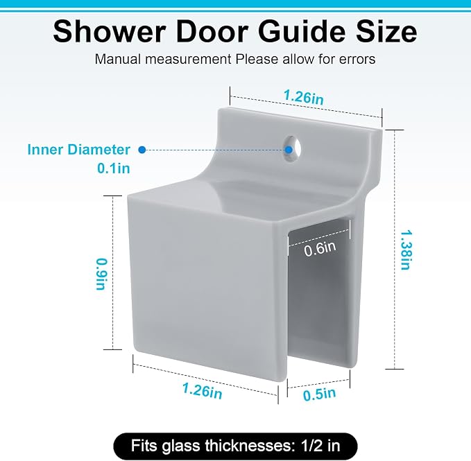 M6209 Sliding Shower Door Bottom Track, 1/2-inch Channel, Suitable - Image 2
