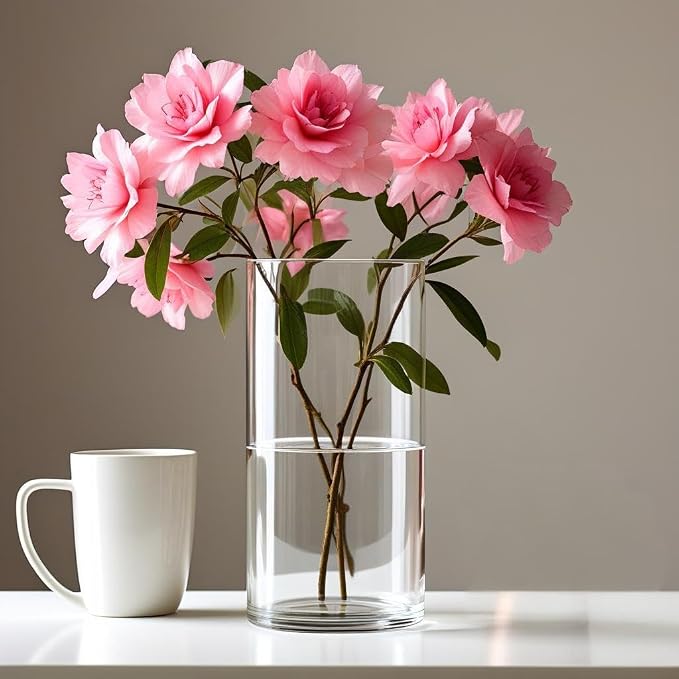 CYS Excel Clear Glass Cylinder Vase Flower Vase Centerpieces Hurricane Floating - Image 5