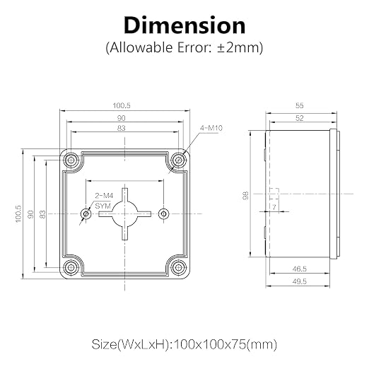 IP67 Waterproof Junction Box ABS Plastic Project Box Dustproof Electrical Box - Image 6
