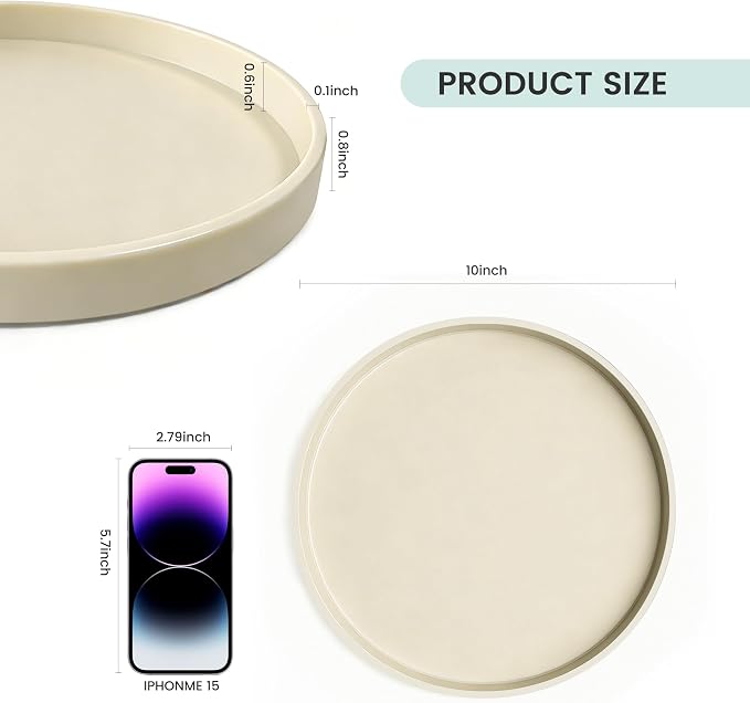 1 Pack 10" Bathroom and Vanity Tray, ABS Bathroom Counter Organizer, Coffee - Image 7