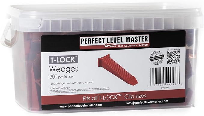 300pcs T-Lock Tile Leveling System Wedges Kit by Perfect+Level+Master