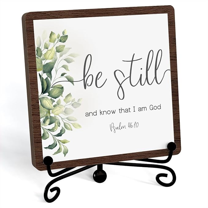Be Still And Know That I Am God Table Sign, Farmhouse Bathroom Decor, by JUSITAKEET
