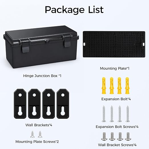 Junction Box IP67 Waterproof Electrical Box Outdoor ABS Plastic Hinged Shell - Image 8