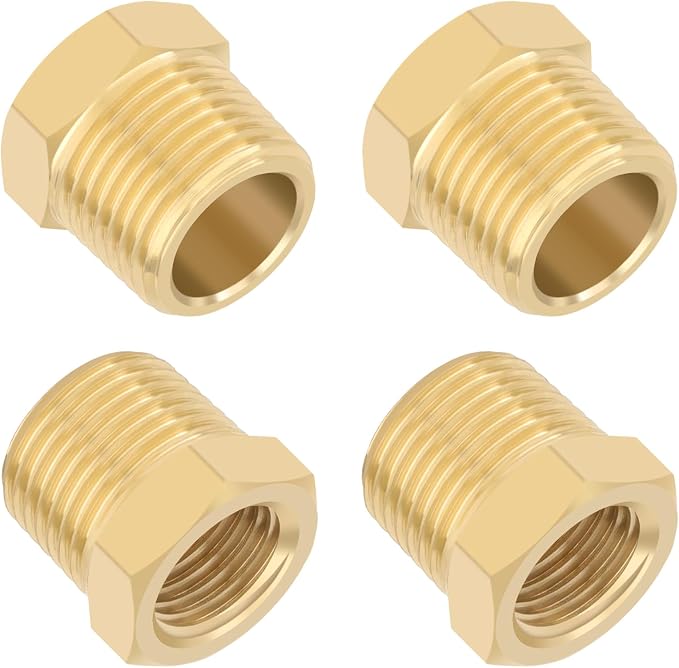KOOTANS 4pcs Heavy Duty 3/8 NPT Male Thread to 1/4 NPT Female Thread Brass by KOOTANS