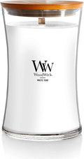 WoodWick Large Hourglass Candle in White Teak Premium Soy Blend Wax by Unknown
