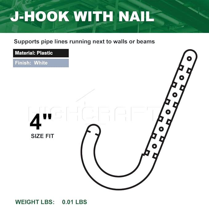 Highcraft PXJHNG004-10 PEX Support J-Hook Hanger - Image 7