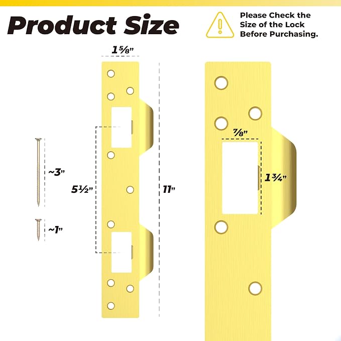 U10385 U9480 Door Strike Plate Reinforcement Plate - Image 2
