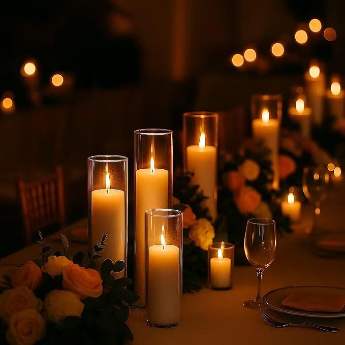 Set of 24 White Pillar Candles - Image 8
