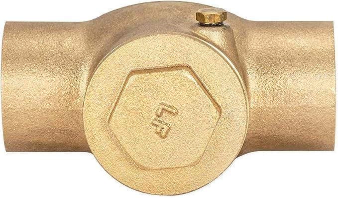 Eastman Brass Swing Check Valve, 1 Inch Copper Sweat, Brass Plumbing Fitting - Image 3