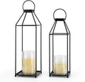 Lanterns Decorative Outdoor 2PCS Front Porch Decor Lantern by ELEATTRUN