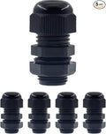 1/2 Inch NPT Strain Relief Nylon Cord Grip, SAFYY 5 PCS Waterproof Cable Glands by SAFYY