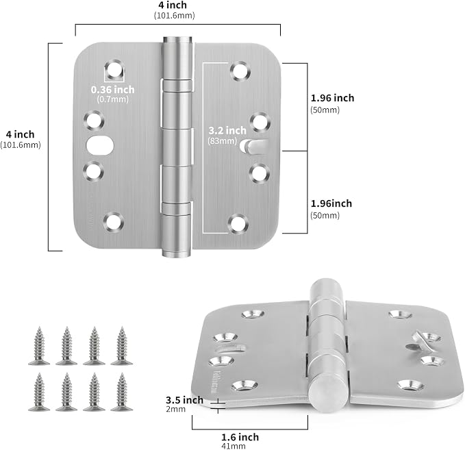 goldenwarm 6 Pack Ball Bearing Security Door Hinges - Image 2