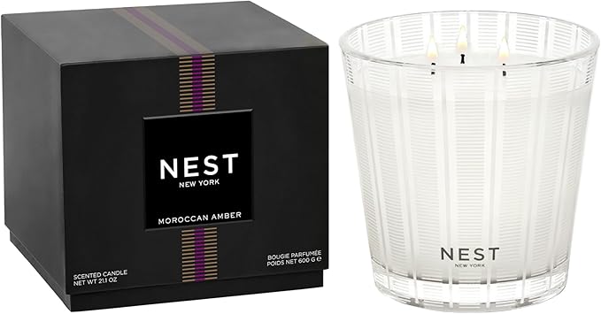 NEST New York Scented 3-Wick Candle, Moroccan Amber by Unknown