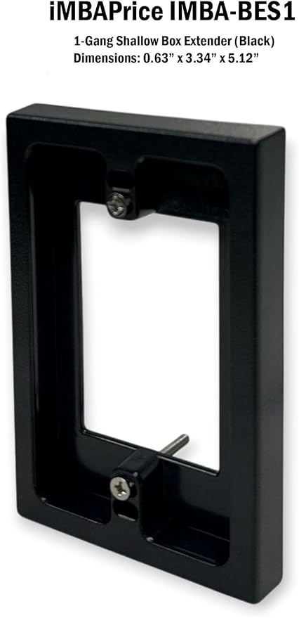 iMBAPrice BES1-BK Black Electrical Box Extender 5 Pack, 1-Gang 5/8" - Image 2