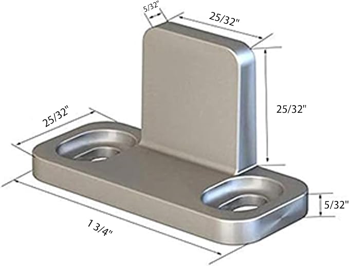 JUBEST Silver Aluminum Floor Guide, Floor Mounted Sliding Barn Door Hardware - Image 6