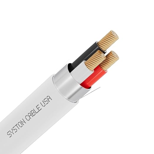 Syston 16/3 Fire Alarm Control Cable, Stranded Copper, CMP Shielded, 100 FT | by SystonCableTechnology