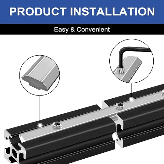 24pcs 4040 Straight Connector Joint Plate Corner Bracket Silver | 4040 Hardware - Image 4