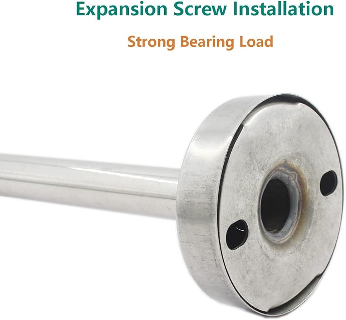 2 Pack Ceiling Mount Bracket, Stainless Steel Wardrobe Pipe Bracket Rod Holder - Image 5