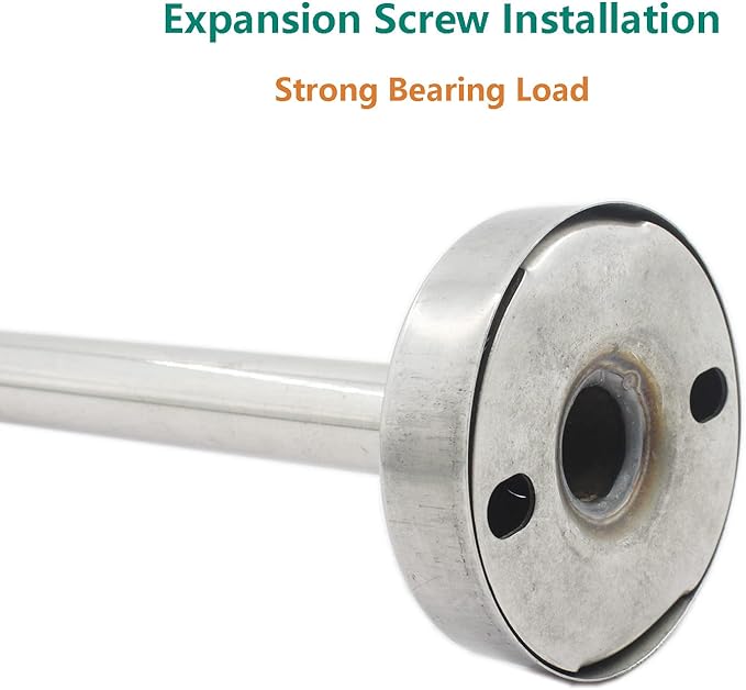 2 Pack Ceiling Mount Bracket, Stainless Steel Wardrobe Pipe Bracket Rod Holder - Image 5