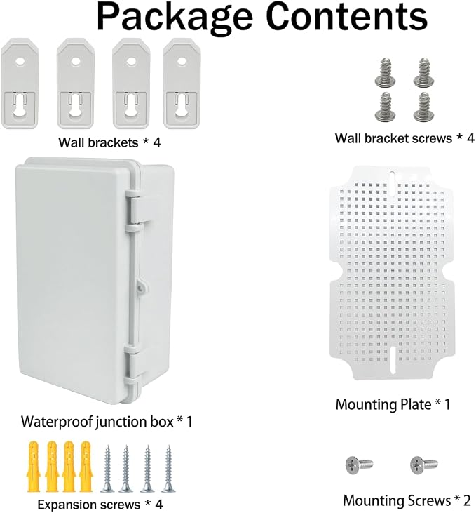 Junction Box, Hinged Grey Cover IP67 Waterproof ABS Project Box - Image 6