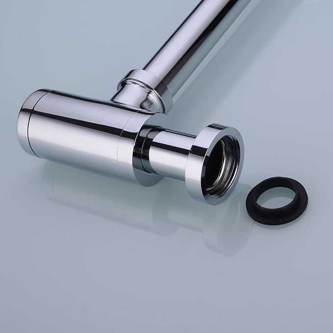 Chrome P-TRAP Brass Basin Sink Waste Trap Drain Kit - Image 3