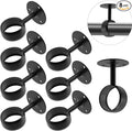 Antrader 8Pcs Stainless Steel Curtain Rod Flange Brackets, Shower Curtain by Antrader