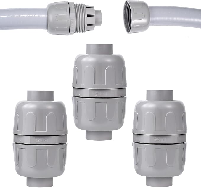 NPT 3/4 Double Conduit Liquid-Tight Connector Straight | Extend Repair Conduit by Aandxmok