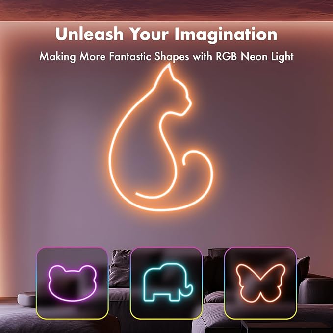 SILFU Neon Rope Lights, 100FT RGB LED Strip Lights | Waterproof IP67 LED Lights - Image 4