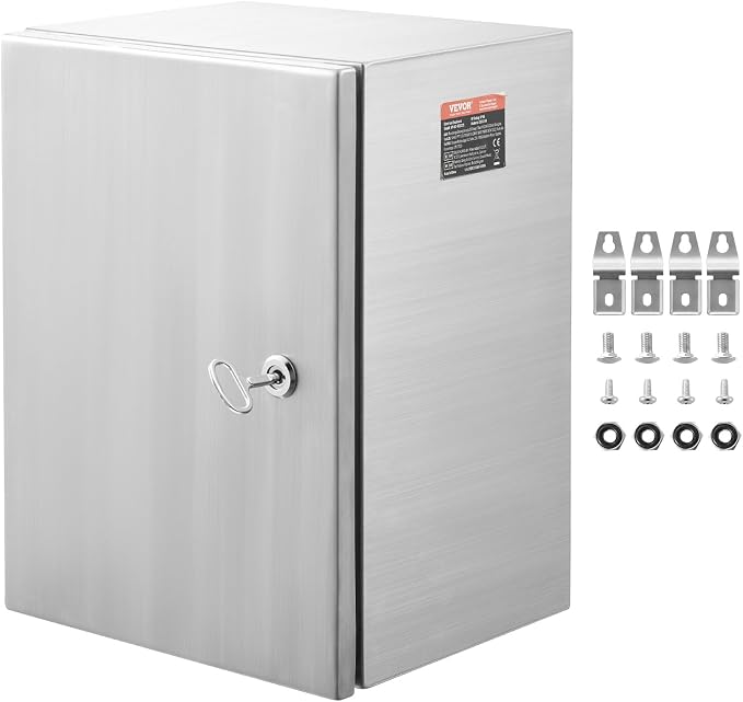 Steel Electrical Box, 304 Stainless Steel Electrical Enclosure Box, by VEVOR