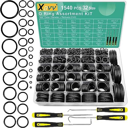 XBVV 1540 Pcs 32 Size O-Rings Kit Nitrile Rubber O Ring Assortment by XBVV