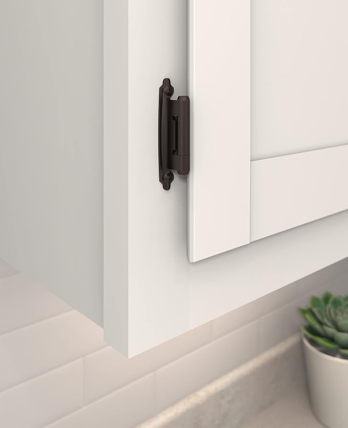 Amerock 1 Pair Variable Overlay Oil-Rubbed Bronze Cabinet Hinge | Steel Face - Image 2