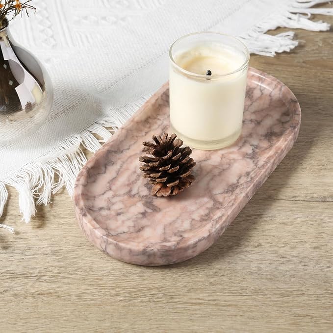 Natural Marble Decorative Tray Stone Plate, Catchall Tray - Image 5