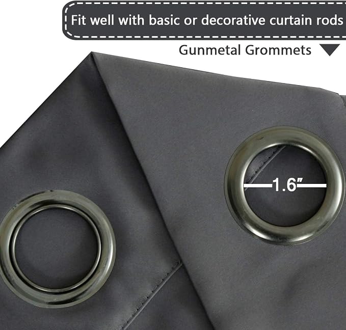 H.VERSAILTEX Blackout Patio Curtains 100 x 102 Inches - Image 3