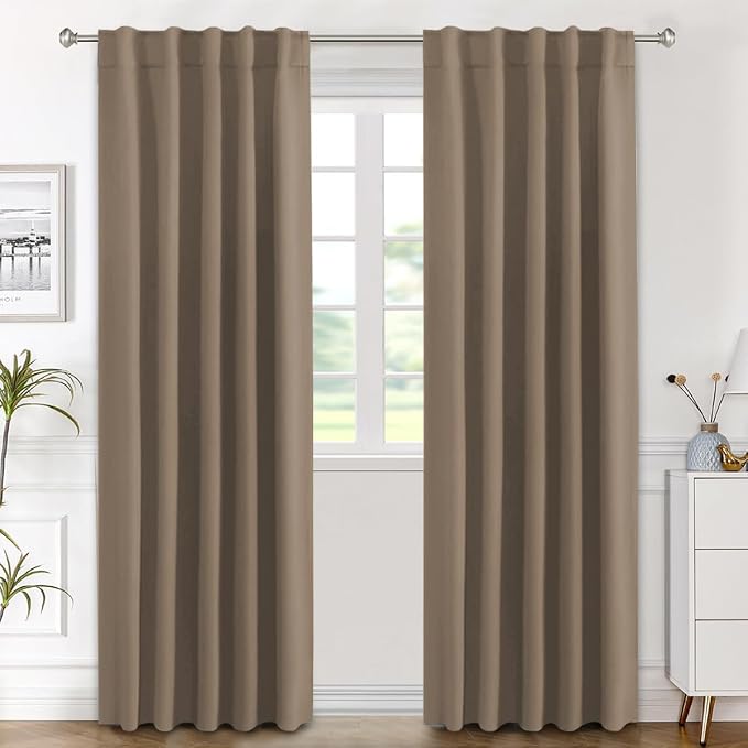 H.VERSAILTEX Blackout Curtains Thermal Insulated Window Treatment Panels Room by HVERSAILTEX