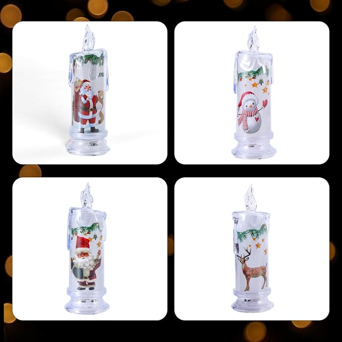SupBri Christmas Flameless White Candles - Image 4