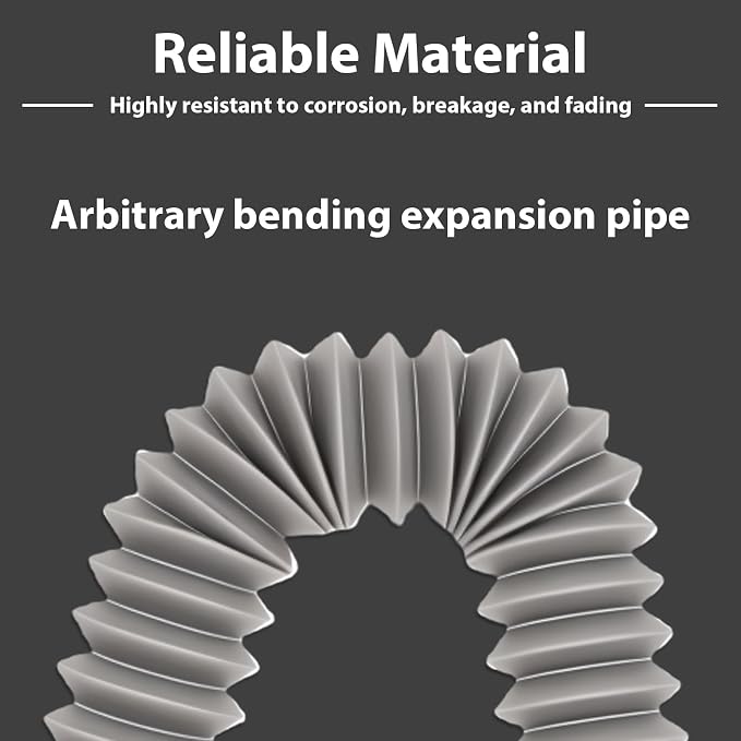 1-1/2" Flexible P-Trap Sink Drain Pipe Kit 5.7"-27" - Image 5