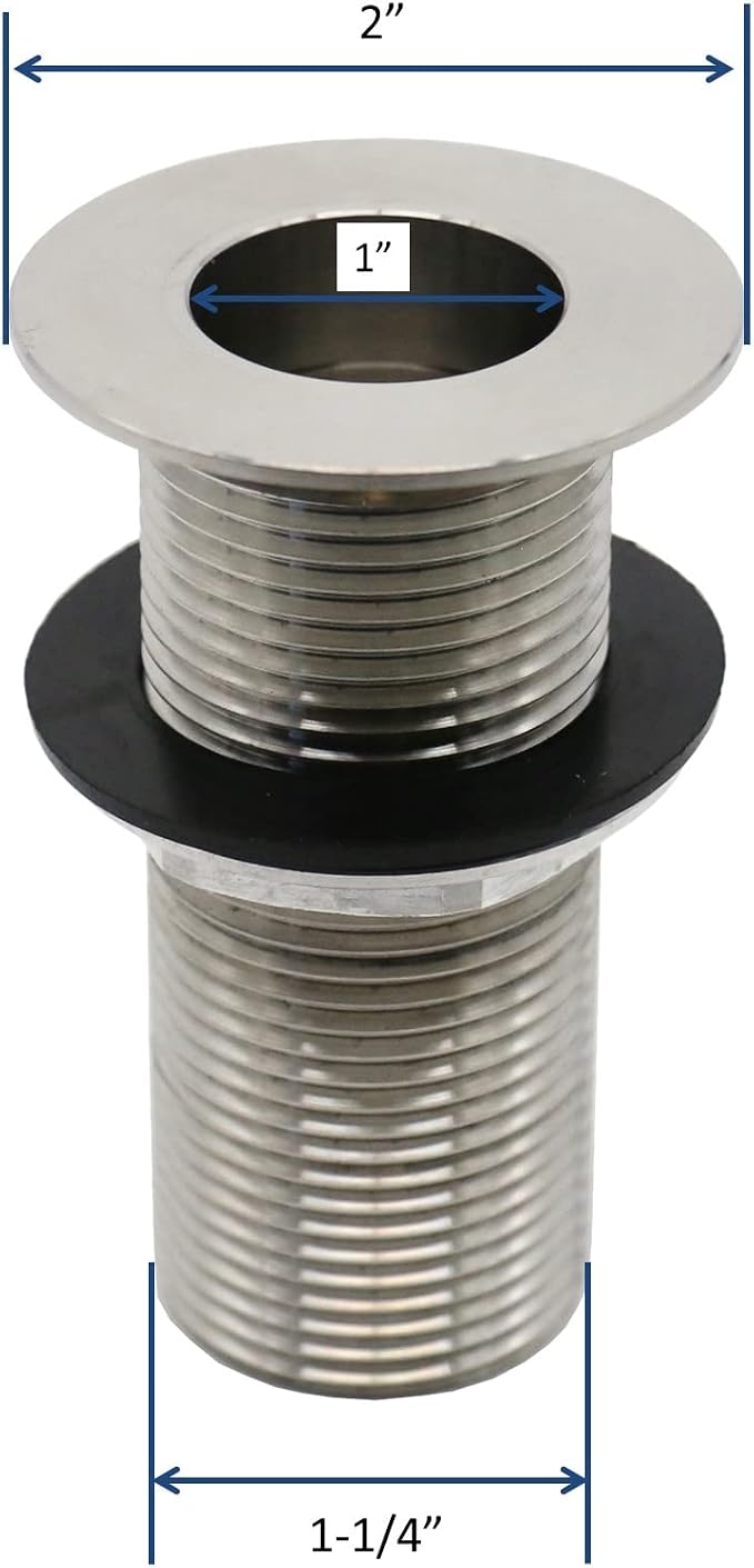 Stainless Steel Bar Sink Drain 1" Nominal Pipe Size - Image 4