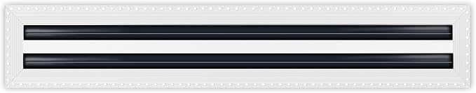 BUILDMART - 24x4 MUD-in Air Vent Cover - Drywall MUD in White Air Vent - MUD by TexasBuildmart