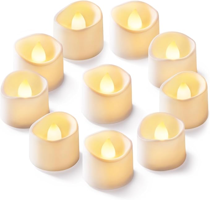Homemory 50-Pack Flameless Tea Lights Candles Battery Operated, 200+ Hours | by Homemory