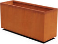 Large Rectangular Planters for Outdoor Plants – 36x12x18 Inch Corten Steel by Plantercraft