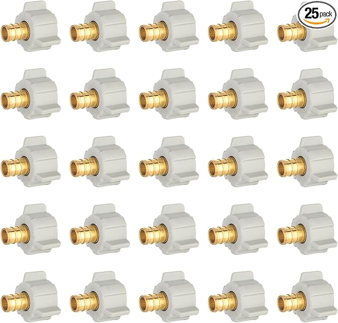 25PC EFIELD Pex 1/2" Pex X 1/2" Female NPT Swivel Adapter Crimp Fittings | by EFIELDPEXTUBING