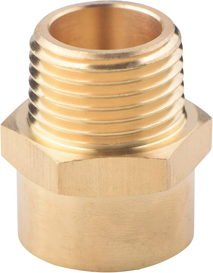 4 Pack G 1/2 Female Thread to US 1/2 NPT Male Thread Brass Pipe Fitting Adapter - Image 3