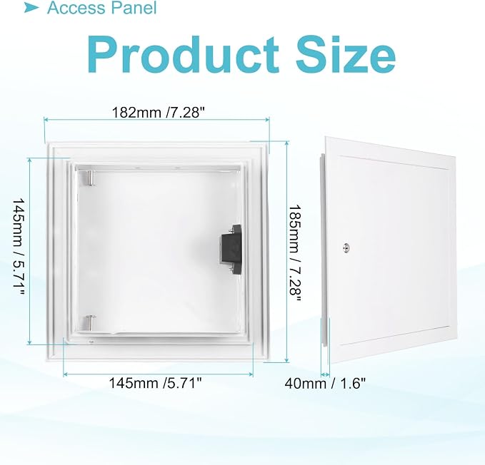 PATIKIL Drywall Access Panel 7x7 Inch, Aluminum Frame Wall Hole Cover Plumbing - Image 2
