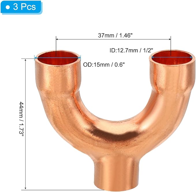 PATIKIL 1/2 Inch ID Copper Fitting - Image 2