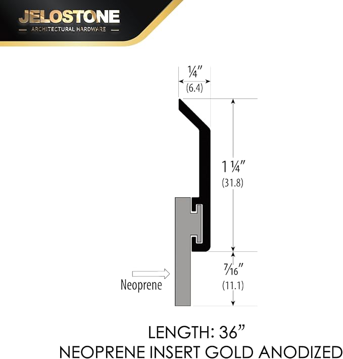 2 Pack - 36'' Commercial Door Bottom Sweep JS-N315, Heavy Duty Aluminum - Image 2