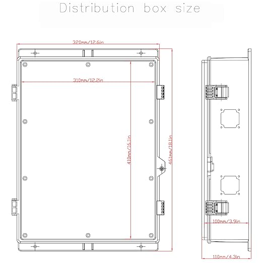 Outdoor Electrical Junction Box, Ventilation and Heat Dissipation ABS Plastic - Image 6
