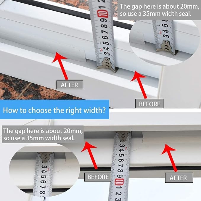 TAROSE Weather Stripping Door Seal, 49 Feet Long Transparent | Shower Door Seal - Image 8