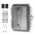 Electrical Box, IP67 Waterproof Hinged Clear Cover Stainless Steel Latch by LeMotech