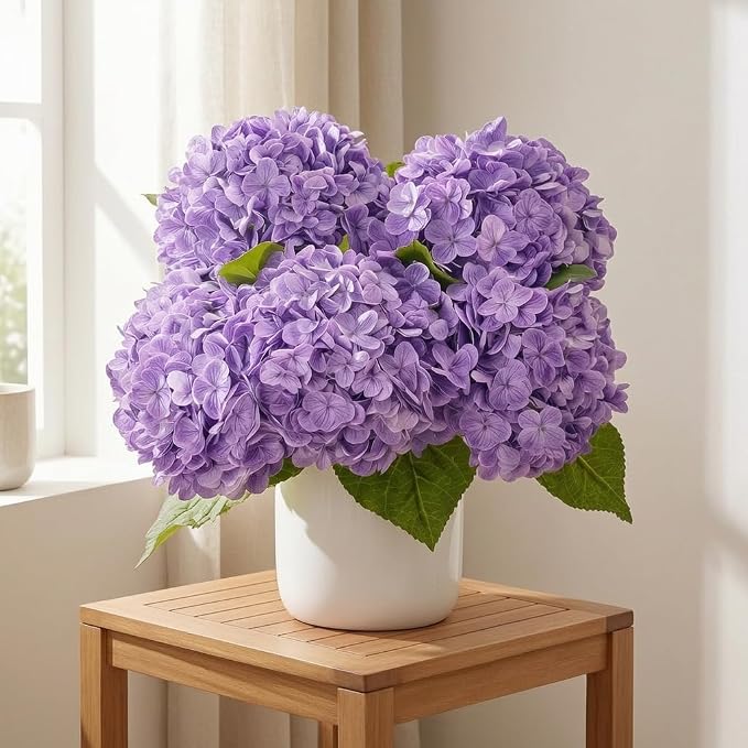 Hydrangea Artificial Flowers, 21in Real Touch Artificial Hydrangea Flowers - Image 8