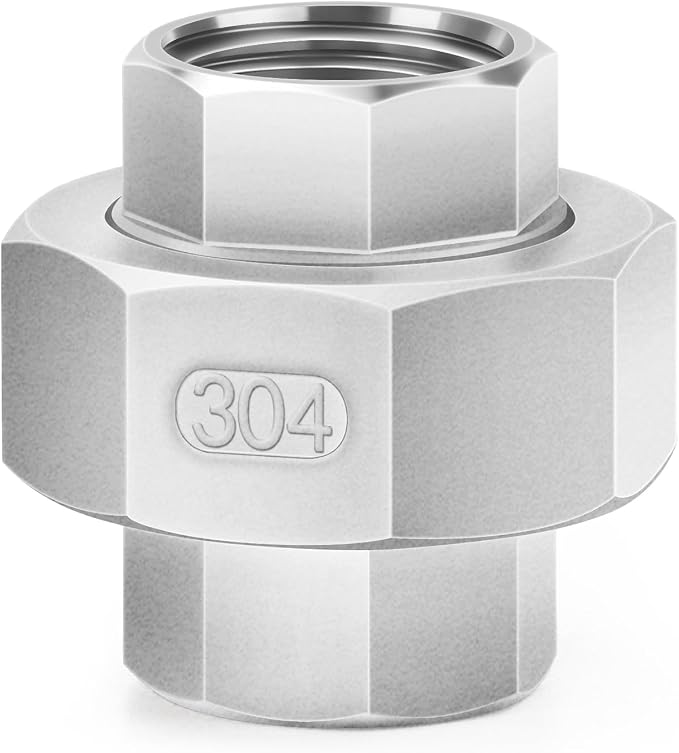 ChillWaves 304 Stainless Steel Cast Pipe Fitting, Union，1" NPT Female Thread by VisittheCHILLWAVES